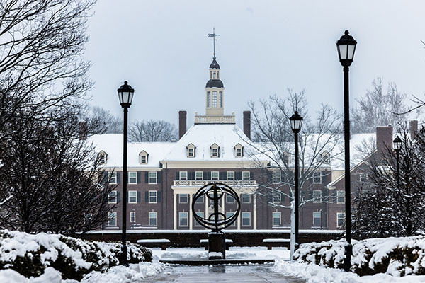 Miami University Oxford campus in winter